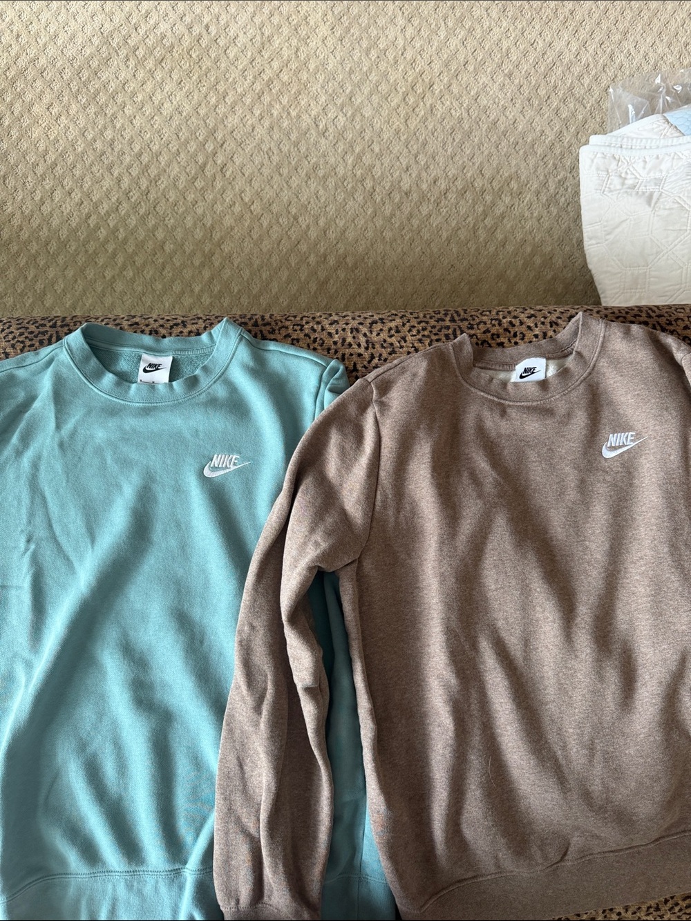 Nike Crewneck Sweatshirts - Teal & Taupe